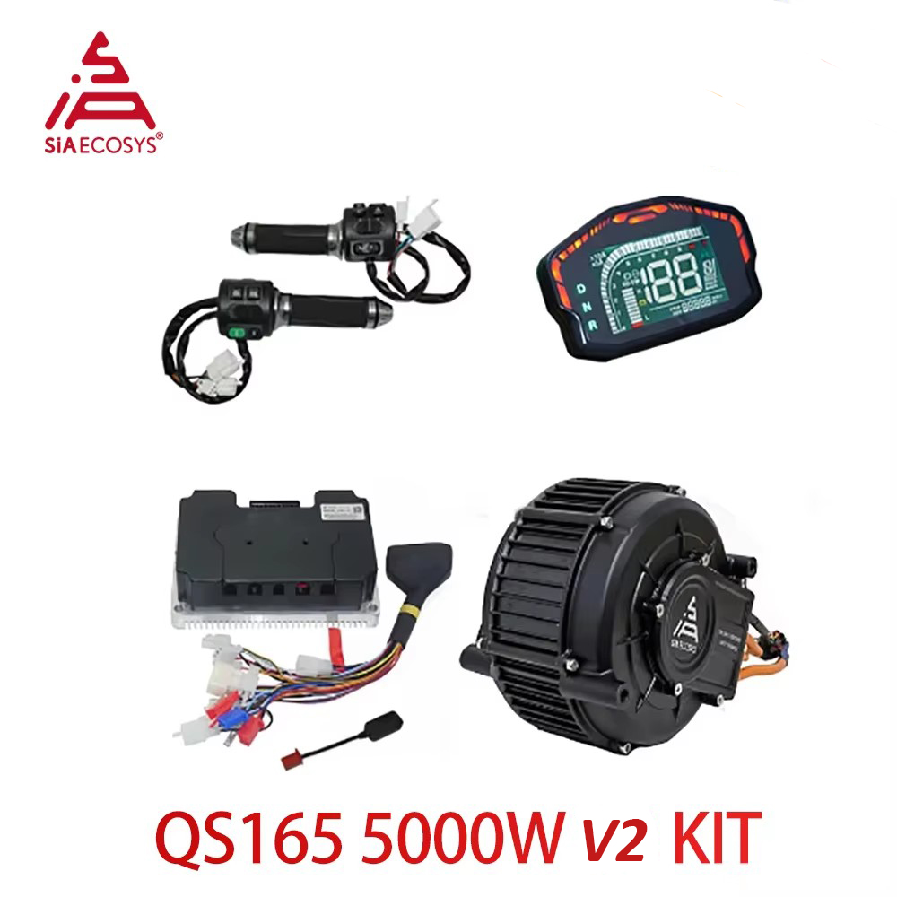Mid Drive Motor Kit 72V 5000W - ชุดมอเตอร์ขับเคลื่อนกลาง QS165 V2 5000W 72V แบบ