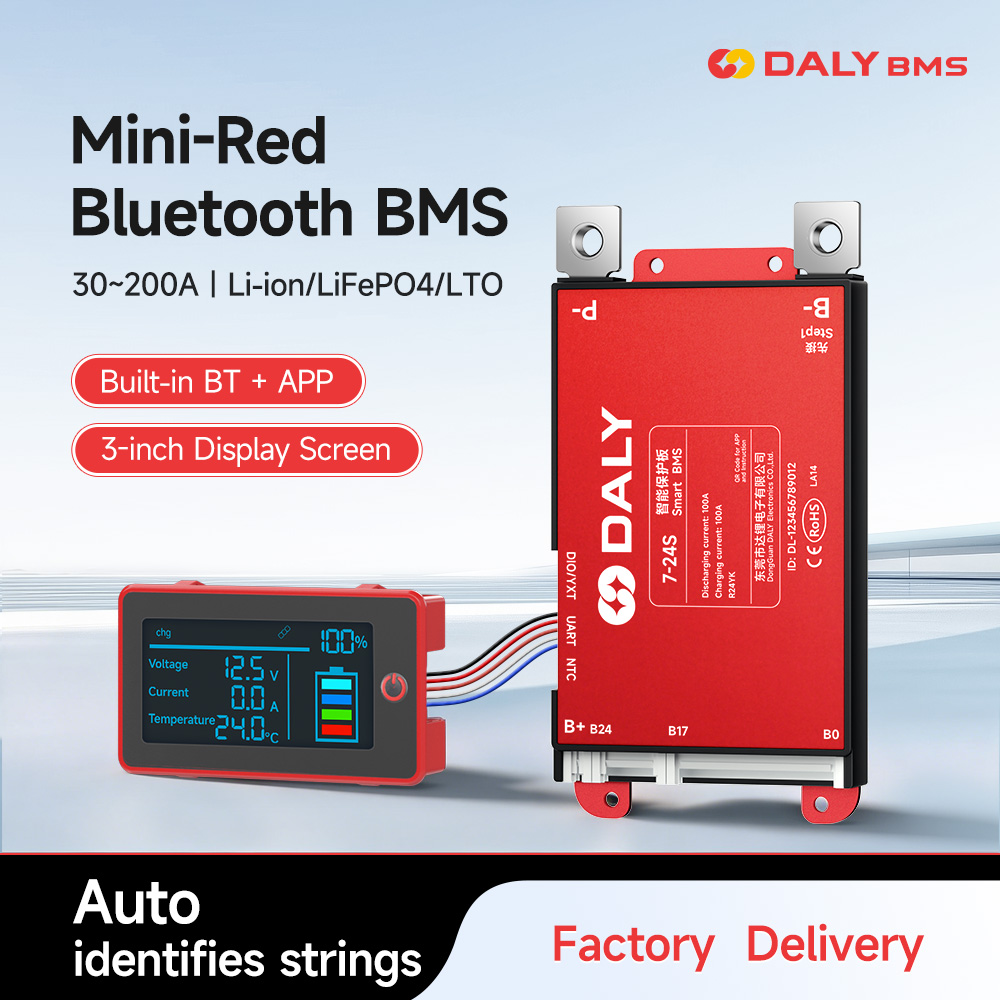 Smart Bms 24S 200A Bluetooth Lifepo4 - Daly Smart จอ LCD BMS ขนาด