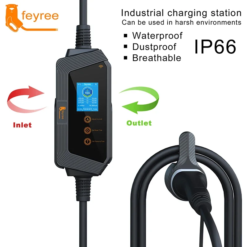 เครื่องชาร์จรถยนต์ไฟฟ้าแบบพกพา - Type 2 Portable Ev Charger 11Kw Cee บทวิจารณ์และราคา