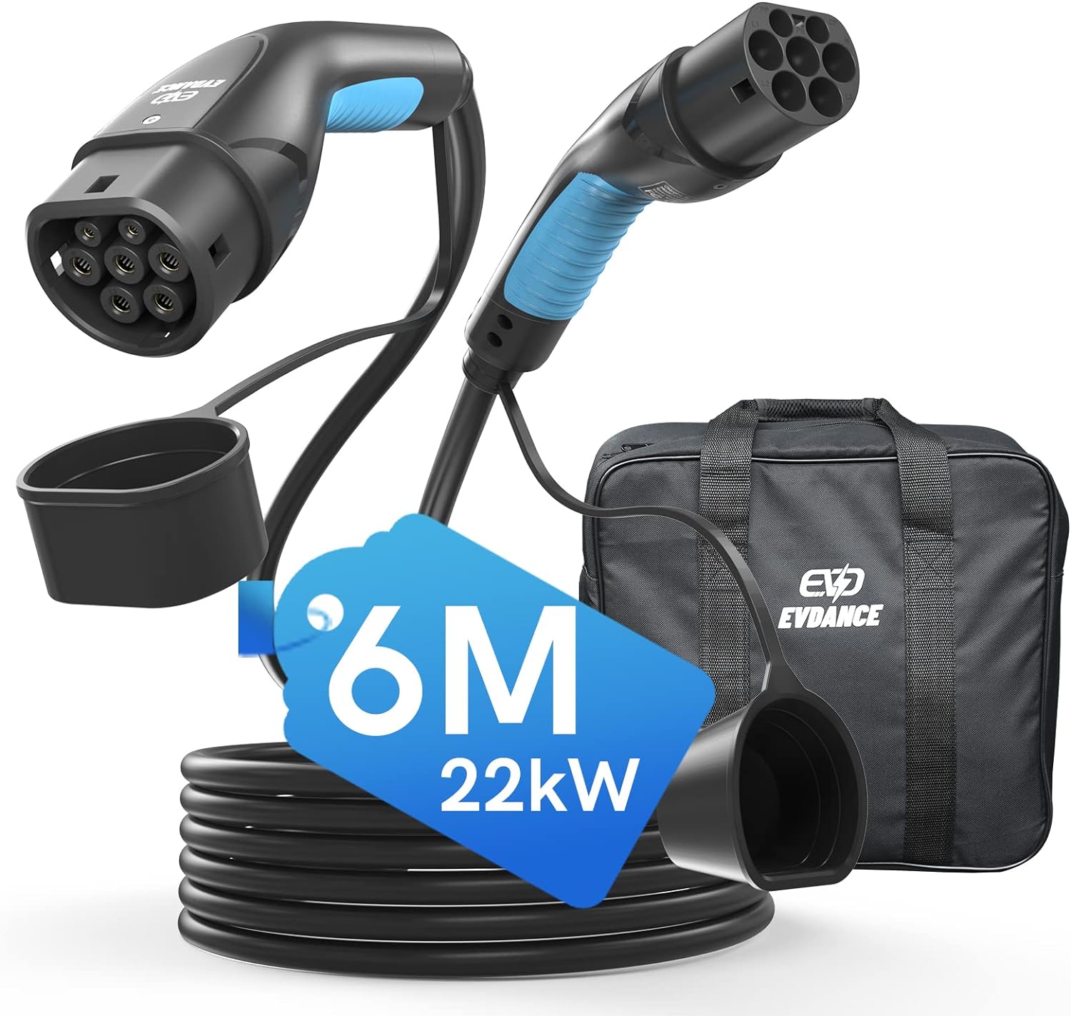 สายชาร์จรถยนต์ไฟฟ้า EVDANCE 6/ - Ev Charger Type 2 22Kw 32A 3 Phase บทวิจารณ์และราคา