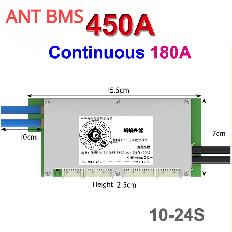 บอร์ดป้องกันแบตเตอรี่แบบสมดุล  - Smart Bms 24S 200A Bluetooth Lifepo4 บทวิจารณ์และราคา