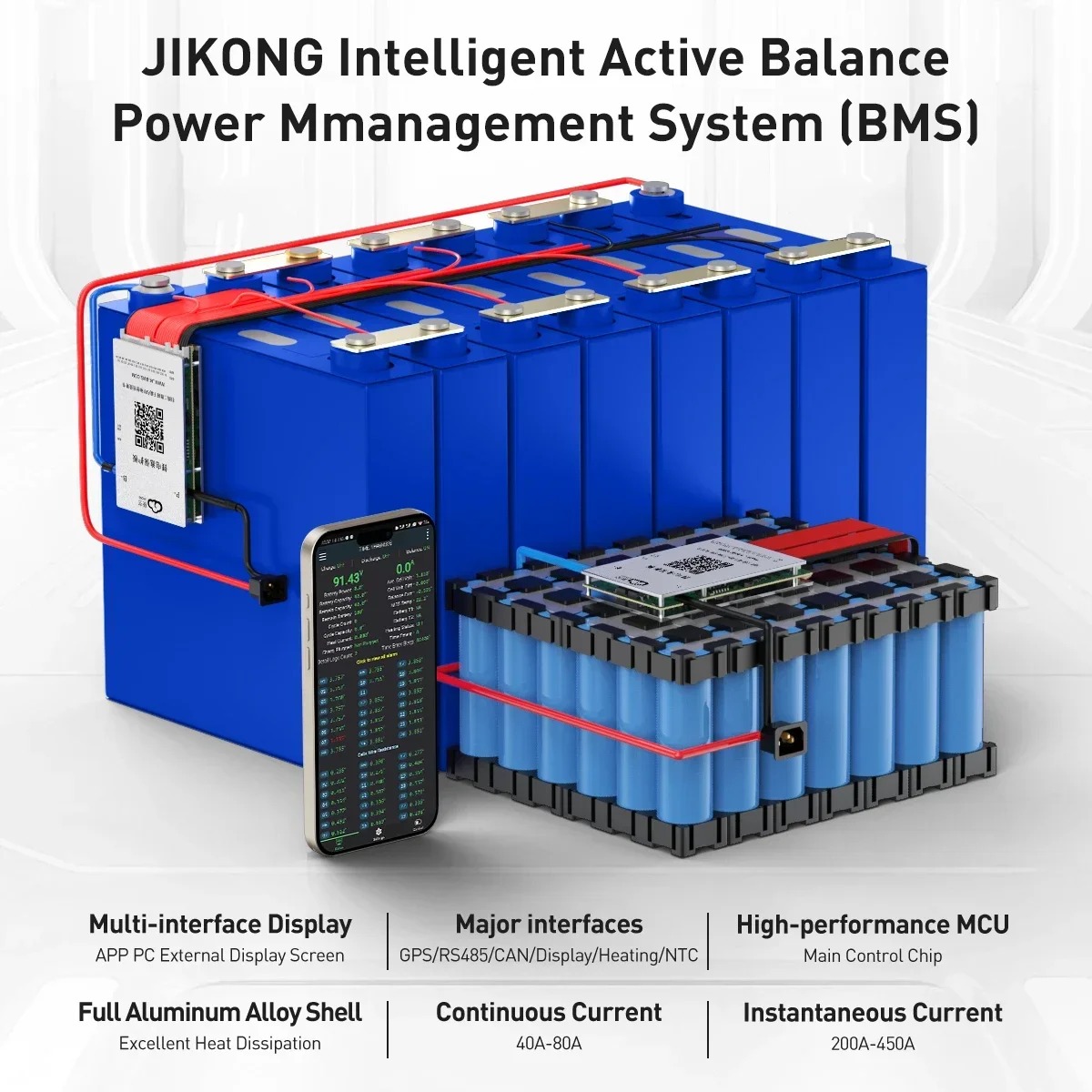JK Smart BMS 4S-24S LiFePo4 Li - Smart Bms 24S 200A Bluetooth Lifepo4 บทวิจารณ์และราคา