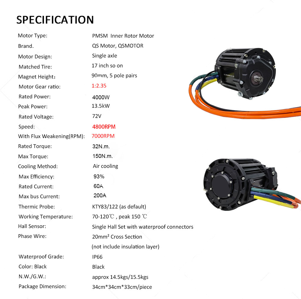 มอเตอร์ขับเคลื่อนกลาง QS 90H 1 - Fardriver Nd72850 Controller บทวิจารณ์และราคา