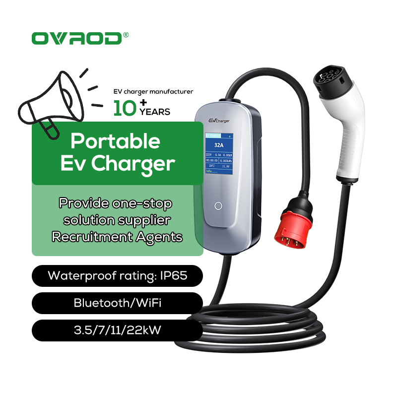 กล่องชาร์จรถยนต์ไฟฟ้า Ovrod 16 - Type 2 Portable Ev Charger 11Kw Cee บทวิจารณ์และราคา